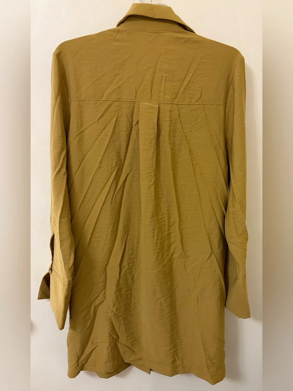 H&M Olive Utility Shirt Jacket - Lightweight Button-Front